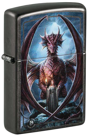 Zippo CI402430 28378 Anne Stokes Collection Gray Windproof Lighter
