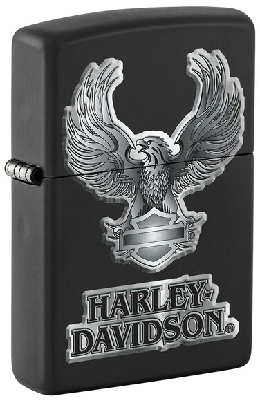 Zippo CI012845 218 Harley Davidson Black Matte Windproof Lighter