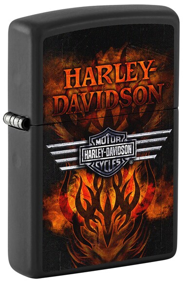 Zippo CI407105 218 Harley Davidson Black Matte Windproof Lighter