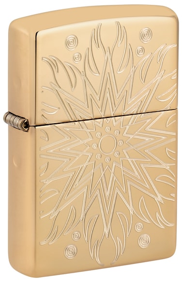 Zippo AE401569 169 Door Carving Armor High Polish Brass Windproof Lighter