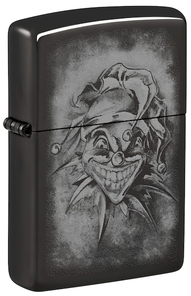 Zippo 48914 24756 Clown Design High Polish Black Windproof Lighter