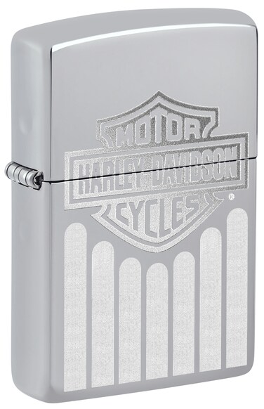 Zippo 48993 250 Harley Davidson High Polish Chrome Windproof Lighter