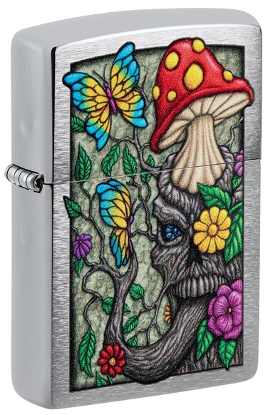 Zippo 48635 200 Freaky Nature Design Brushed Chrome Windproof Lighter