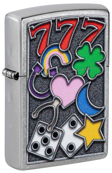 Zippo 48682 207 Luck Design Street Chrome Windproof Lighter
