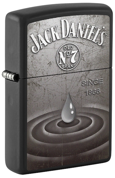 Zippo CI017470 218 Jack Daniels Black Matte Windproof Lighter