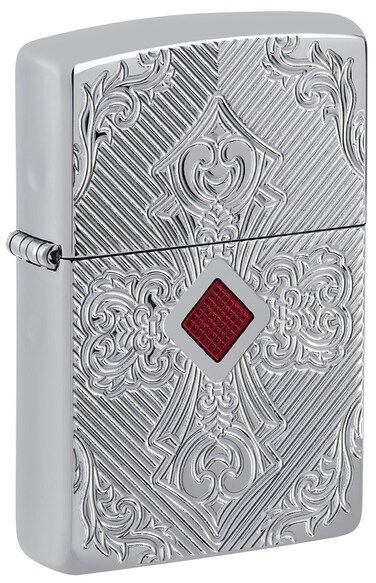 Zippo AE401573 167 Cross Armor High Polish Chrome Windproof Lighter