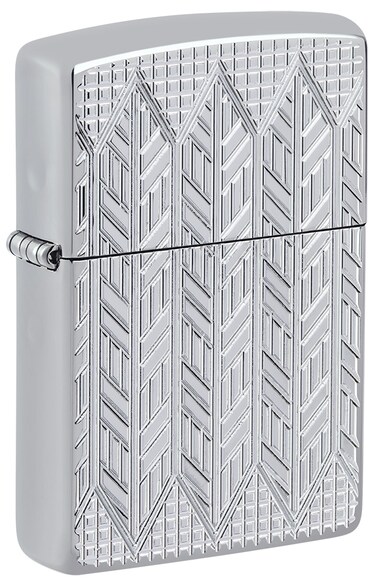 Zippo AE400165 167 Fence Armor High Polish Chrome Windproof Lighter