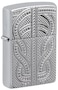 Zippo AE400714 167 Greek Pattern Armor High Polish Chrome Windproof Lighter
