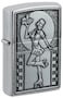 Zippo 48904 200 Waitress Emblem Brushed Chrome Windproof Lighter