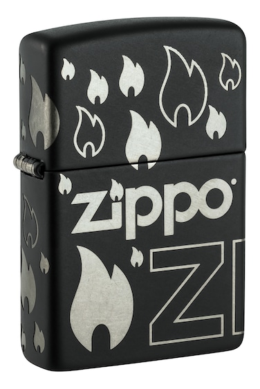 Zippo 48908 218 Zippo Design Black Matte Windproof Lighter