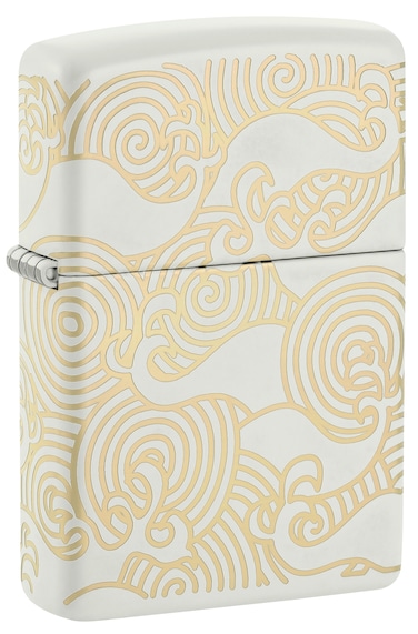 Zippo 48909 214 Pattern Design White Matte Windproof Lighter