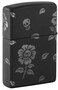 Zippo 48931 218 Flower Skulls Design Black Matte Windproof Lighter