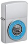 Zippo 48975 205 Navy Emblems Satin Chrome Windproof Lighter