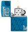 Zippo 49705 20446 Skull Design High Polish Blue Windproof Lighter