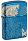Zippo 49705 20446 Skull Design High Polish Blue Windproof Lighter
