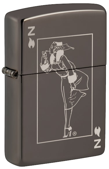 Zippo 49797 150 Windy Design Black Ice Windproof Lighter