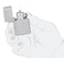 Zippo AE400879 250 Lion Auto Engrave Design High Polish Chrome Windproof Lighter