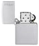 Zippo AE184691 200 Bulus Zippo Logo Brush Finish Chrome Windproof Lighter