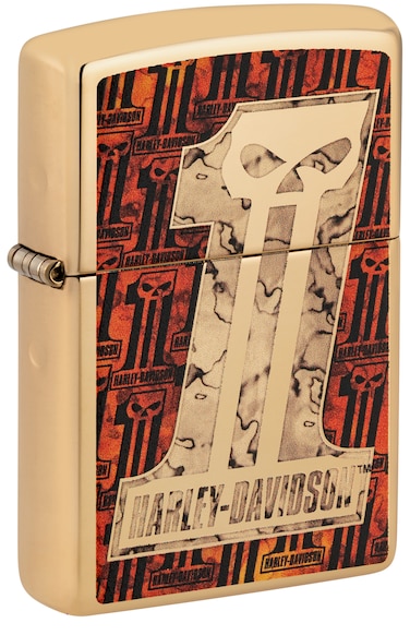 Zippo 48361 254B Harley Davidson High Polish Brass Windproof Lighter