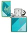 Zippo 48457 49191 Teal Windy Design High Polish Teal Windproof Lighter