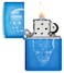 Zippo 48739 20446 American Skull Design High Polish Blue Windproof Lighter