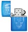 Zippo 48739 20446 American Skull Design High Polish Blue Windproof Lighter