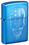 Zippo 48739 20446 American Skull Design High Polish Blue Windproof Lighter