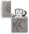 Zippo MP401603 121FB Tattoo Horse Design Antique Silver Windproof Lighter