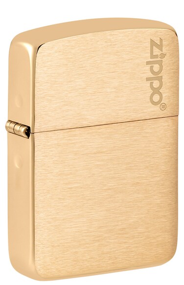 Zippo MP401682 1941B Zippo Logo Brushed Brass Windproof Lighter