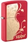 Zippo MP403834 233 Florentine Zippo Design Red Matte Windproof Lighter