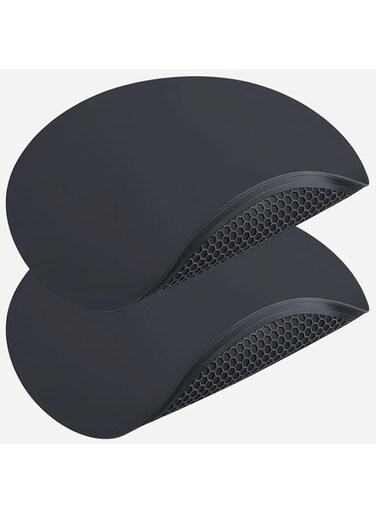 Silicone Microwave Mats, 12 Inch Multi-Use Microwave Mat Heat Resistant Silicone Trivet Mat Pot Holders Hot Pads for Kitchen, Silicone Cover Pad for Microwave Oven Hot Pot Pans, Black 2 Pack