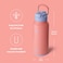 bottlebottle BOTTLE BOTTLE 32oz Insulated Water Bottle Stainless Steel Sport Water Bottle with Straw Dual-use Lid Design for Gym with Pill Box (lavender dream)