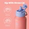 bottlebottle BOTTLE BOTTLE 32oz Insulated Water Bottle Stainless Steel Sport Water Bottle with Straw Dual-use Lid Design for Gym with Pill Box (lavender dream)