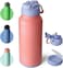 bottlebottle BOTTLE BOTTLE 32oz Insulated Water Bottle Stainless Steel Sport Water Bottle with Straw Dual-use Lid Design for Gym with Pill Box (lavender dream)