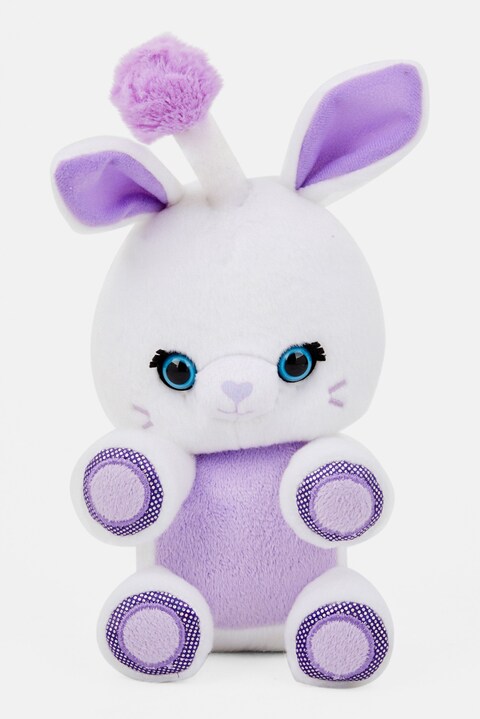 Jazwares Fuzzible Friends Fluff The Bunny Light Up Plush, Purple