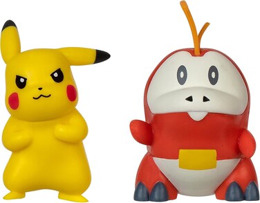 Pokemon Battle Figure First Partner 2 Pack - 2-Inch Fuecoco and Pikachu Battle Figures with Authentic Details