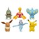 Pokemon Battle Figure 6-Pack Multipack Pikachu, Axew, Shinx, Eevee, Machop &amp; Shuckle, Official Figures, Battle Ready, 5 cm Each, Action Figurines, Collectibles, Display Figures, Toys For Boys