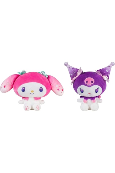 Hello Kitty 8-Inch Plush 2 Pack 50th &amp; 20th Anniversary Kuromi and Melody HKT0484