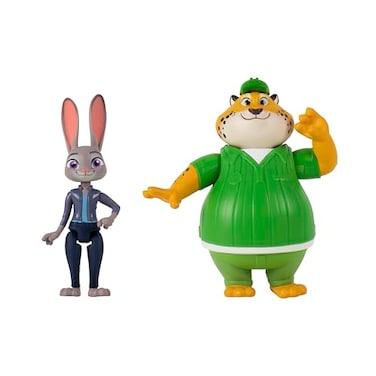 Jazwares Disney Zootropolis 2 Figure 3-Inch 2-Pack - Judy Hopps With Clawhauser, Official Zootopia 2 Movie Toys, Collectibles, Mystery Tails Figurines, Gift, Kids Toy, 4 Years+