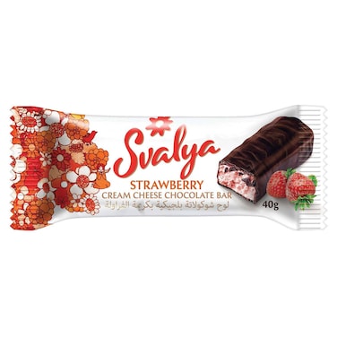 Svalya Strawberry Cream Cheese Chocolate Bar, 40g