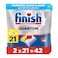 Finish Quantum All in 1 Dishwasher Tablets, Lemon Sparkle Scent, 42 Tabs