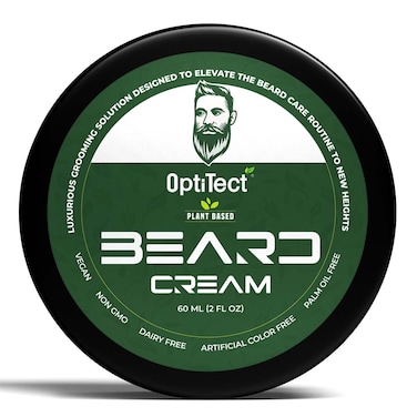 Optitect Plant Based Beard Cream, 60 ML, Nourishes and Softens