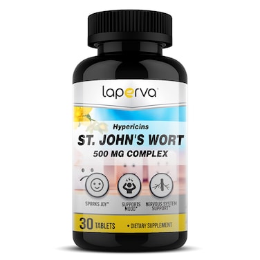 Laperva St. John's Wort Complex, 30 Tablets, 500 mg, Nervous System Support