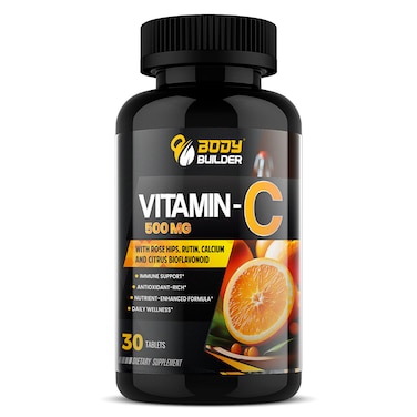 Body Builder Vitamin C, 500 mg, 30 Tablets, Supports Immune Health