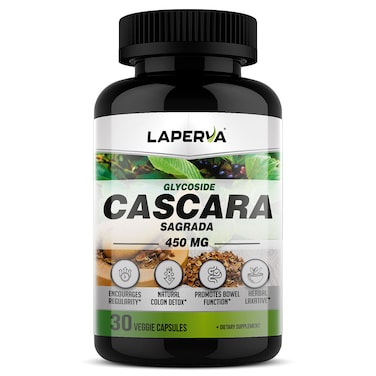 Laperva Cascara Sagrada, 450 mg, 30 Veggie Capsules