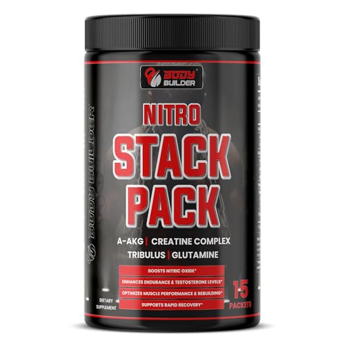 Buy Body Builder Nitro Stack Pack, (15 Pack) Boosts Nitric Oxide ...