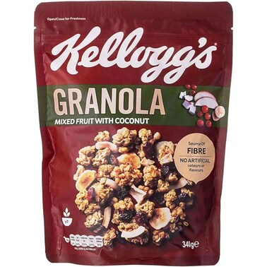Kellogg's Granola Mixed Fruit with Coconut Cereal, 340g