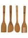 Bamboo Kitchen Tools 4 Piece Cooking Utensils Set - 1 Spatula, 2 Spoons, 1Turner