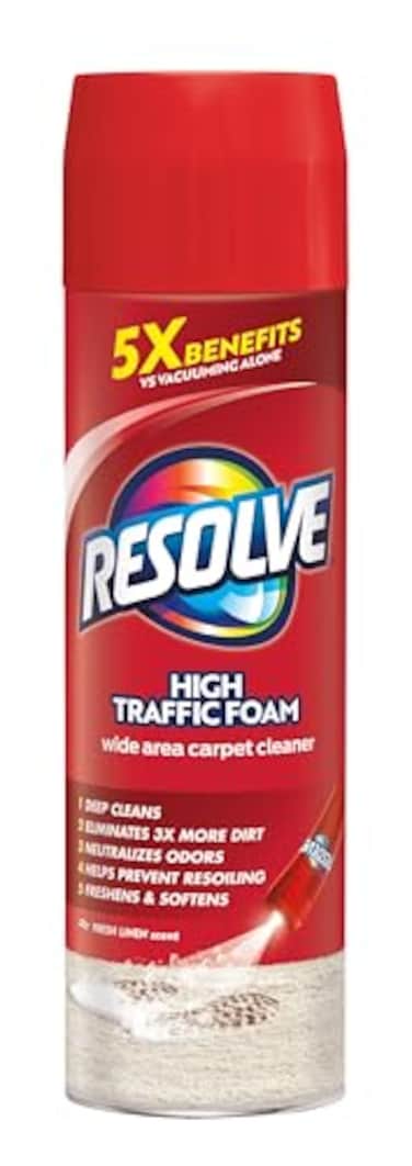 Resolve High Traffic Carpet Foam, 22 Oz Can, Cleans Freshens Softens &amp; Removes Stains