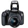 Canon EOS 2000D DSLR Camera with 18-55mm and 50mm f/1.8 Lenses, 24.1 MP, Black